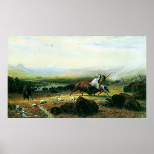 Der letzte Büffel durch Bierstadt Poster