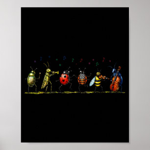 Der letzte der Bugs Vintage-Insekt-Musik-Humor Poster