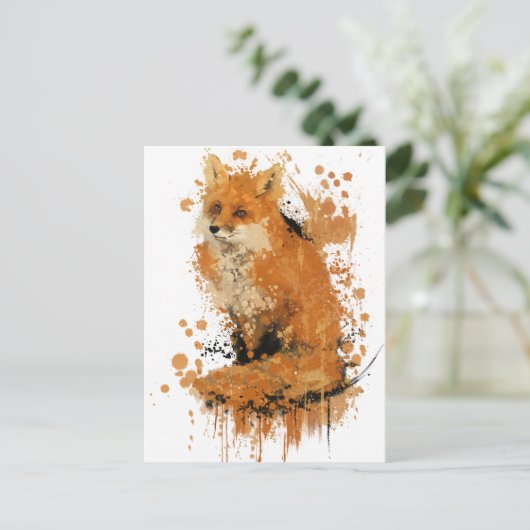Der letzte Fuchs Postkarte (Stehend Vorderseite)