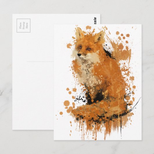 Der letzte Fuchs Postkarte (Vorne/Hinten)