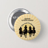 Der letzte Jäger Cowboy Sunset Groom Name Bachelor Button (Vorne & Hinten)