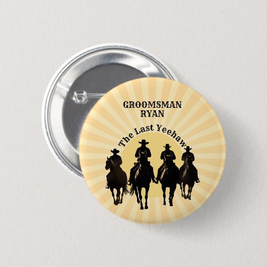 Der letzte Jäger Cowboy Sunset Trauzeuge Bachelor Button (Vorne & Hinten)