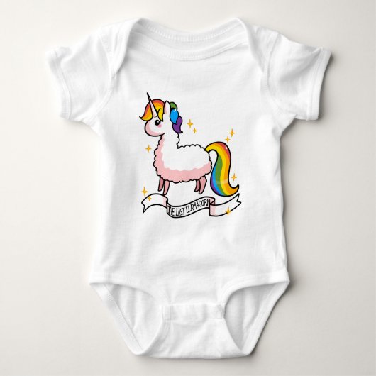 Der letzte Llamacorn Baby Strampler (Vorderseite)