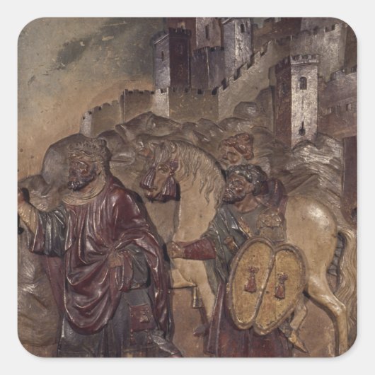 Der letzte moslemische König von Granda, der die S Quadratischer Aufkleber (Vorderseite)