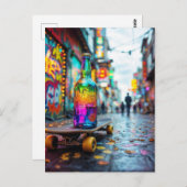 Der letzte Neontropfen Postkarte (Vorne/Hinten)