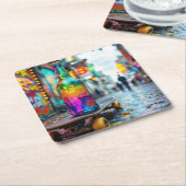 Der letzte Neontropfen Rechteckiger Pappuntersetzer (angewinkelt)