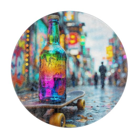 Der letzte Neontropfen Schneidebrett (Vorderseite)