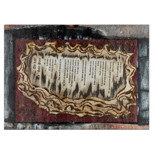 Der letzte ruhige Ort Schneidebrett (Vorderseite)