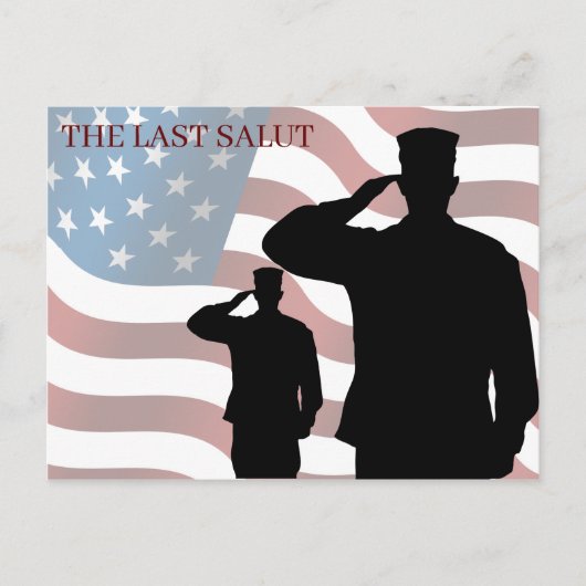 DER LETZTE SALUT FEIERTAGSPOSTKARTE (Vorderseite)