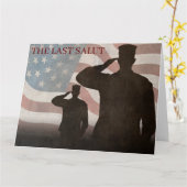 DER LETZTE SALUT VINTAG KARTE (Gelbe Blume)