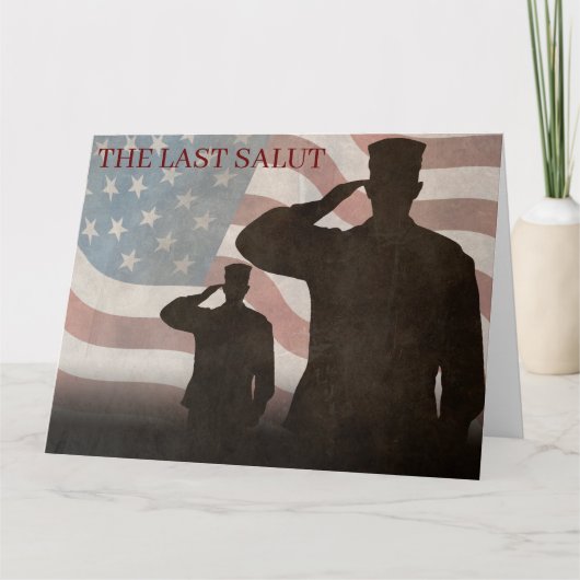 DER LETZTE SALUT VINTAG KARTE (Vorderseite)