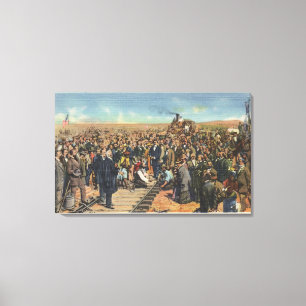 Der letzte Schachzug - Bahngleis Leinwanddruck