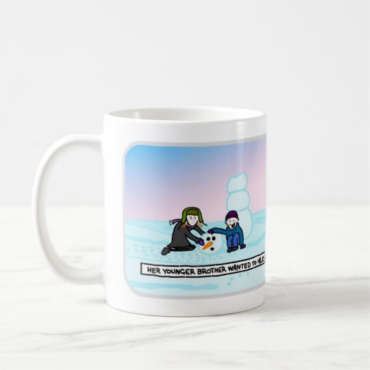 Der LETZTE Schneemann Kaffeetasse (Links)