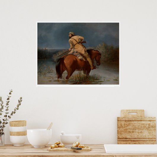 Der letzte Schuss des Trappers (1388A) Poster (Küche)