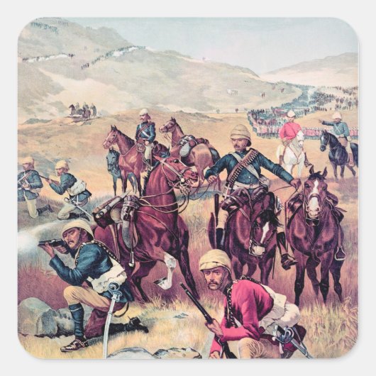 Der letzte Schuss im Soudan Quadratischer Aufkleber (Vorderseite)