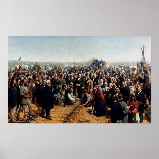 Der letzte Spike von Thomas Hill - datiert 1881 Poster (Vorne)