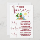 Der letzte Splash, Strand, Surfbrett Junggeselinne Einladung (Rückseite)