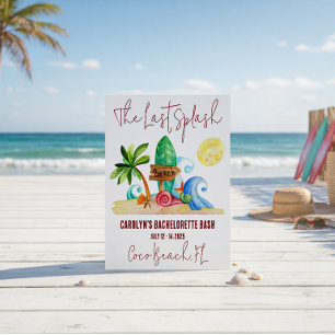 Der letzte Spritzer, Strand, Surfen Junggesellinne Einladung