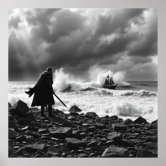 Der letzte Stand des Wikinger - Braunkohlekunst Poster (Vorne)