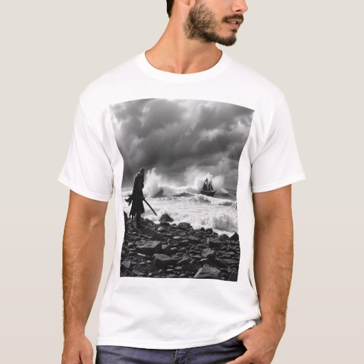 Der letzte Stand des Wikinger - Braunkohlekunst T-Shirt (Vorderseite)