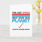 Der letzte Strohhalm, der Klimawandel Karte (Gelbe Blume)