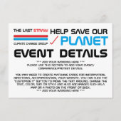 Der letzte Strohhalm, Details zum Klimawandel Begleitkarte (Vorderseite)