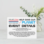 Der letzte Strohhalm, Details zum Klimawandel Begleitkarte (Stehend Vorderseite)