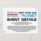 Der letzte Strohhalm, Details zum Klimawandel Begleitkarte (Vorne/Hinten)