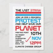Der letzte Strohhalm, Treffpunkt des Klimawandels Einladung (Vorderseite)