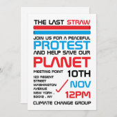 Der letzte Strohhalm, Treffpunkt des Klimawandels Einladung (Vorne/Hinten)