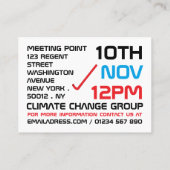 Der letzte Strohhalm, Treffpunkt des Klimawandels Visitenkarte (Rückseite)