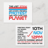 Der letzte Strohhalm, Treffpunkt des Klimawandels Visitenkarte (Vorne/Hinten)