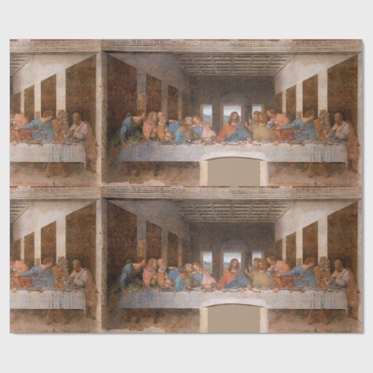 Der letzte Supper von Leonardo Da Vinci Geschenkpapier (Flach)