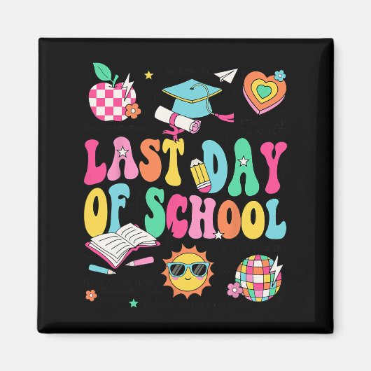 Der letzte Tag der Lehrerin Boy Girl Grad Hallo Sc Magnet (Vorne)