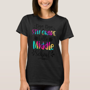 Der letzte Tag der Schule Bye Bye 5. Klasse Hallo  T-Shirt