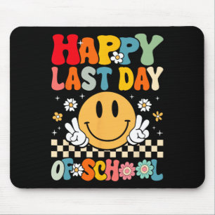 Der letzte Tag der Schule Lächeln Groovy Gesicht L Mousepad