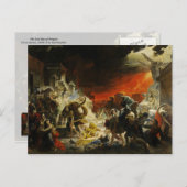 Der letzte Tag von Pompeji Postkarte (Vorne/Hinten)