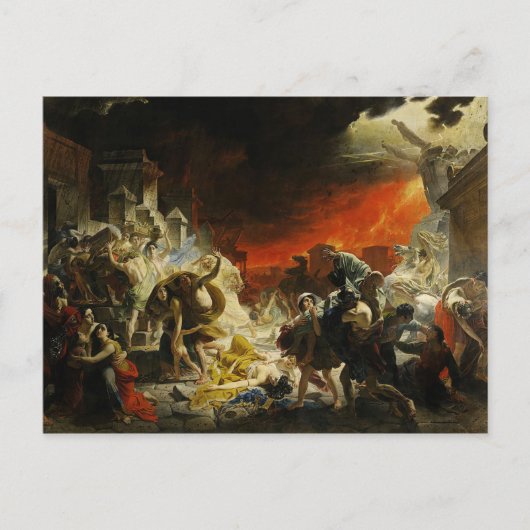 Der letzte Tag von Pompeji Postkarte (Vorderseite)