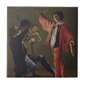 Der letzte Tropfen Bier, bevor das Party endet Fliese (Vorderseite)