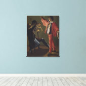 Der letzte Tropfen Bier, bevor das Party endet Leinwanddruck (Insitu (Holzboden))