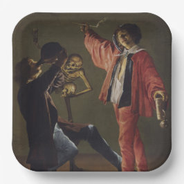 Der letzte Tropfen Bier, bevor das Party endet Pappteller