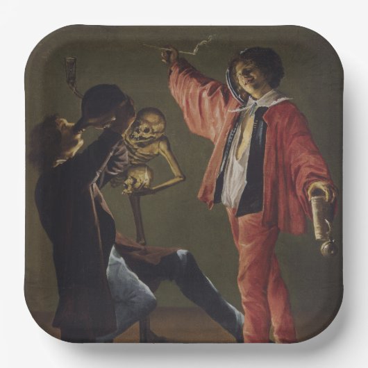 Der letzte Tropfen Bier, bevor das Party endet Pappteller (Vorderseite)