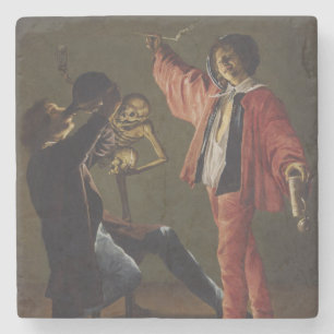 Der letzte Tropfen Bier, bevor das Party endet Steinuntersetzer