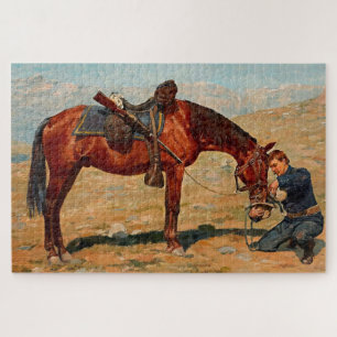 „Der letzte Tropfen“ Western Art von Charles Schre Puzzle