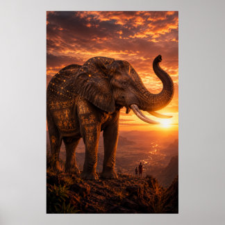 Der letzte Wächter — Uralter afrikanischer Elefant Poster