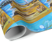 Der Leuchtturm am Strand Gemälde von Alfred Fox Geschenkpapier (Rolleneckpunkt)