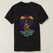 Der Leuchtturm _amp_ Der Kraken T-Shirt (Design vorne)