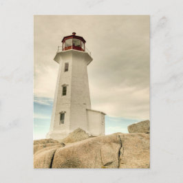 Der Leuchtturm, die Bucht von Peggy, Nova Scotia. Postkarte