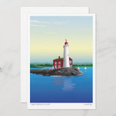 Der Leuchtturm Fisgard Feiertagskarte (Vorne/Hinten)