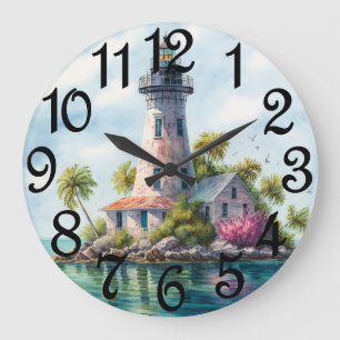 Der Leuchtturm Große Wanduhr